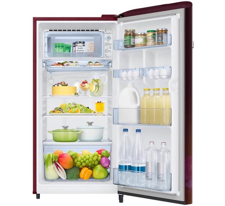 Samsung 198L 4 Star Horizontal Curve Design Single Door Refrigerator (RR21B2G2XHT)